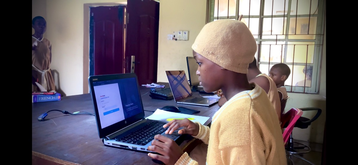 Pupils learning in a Rivers State public school